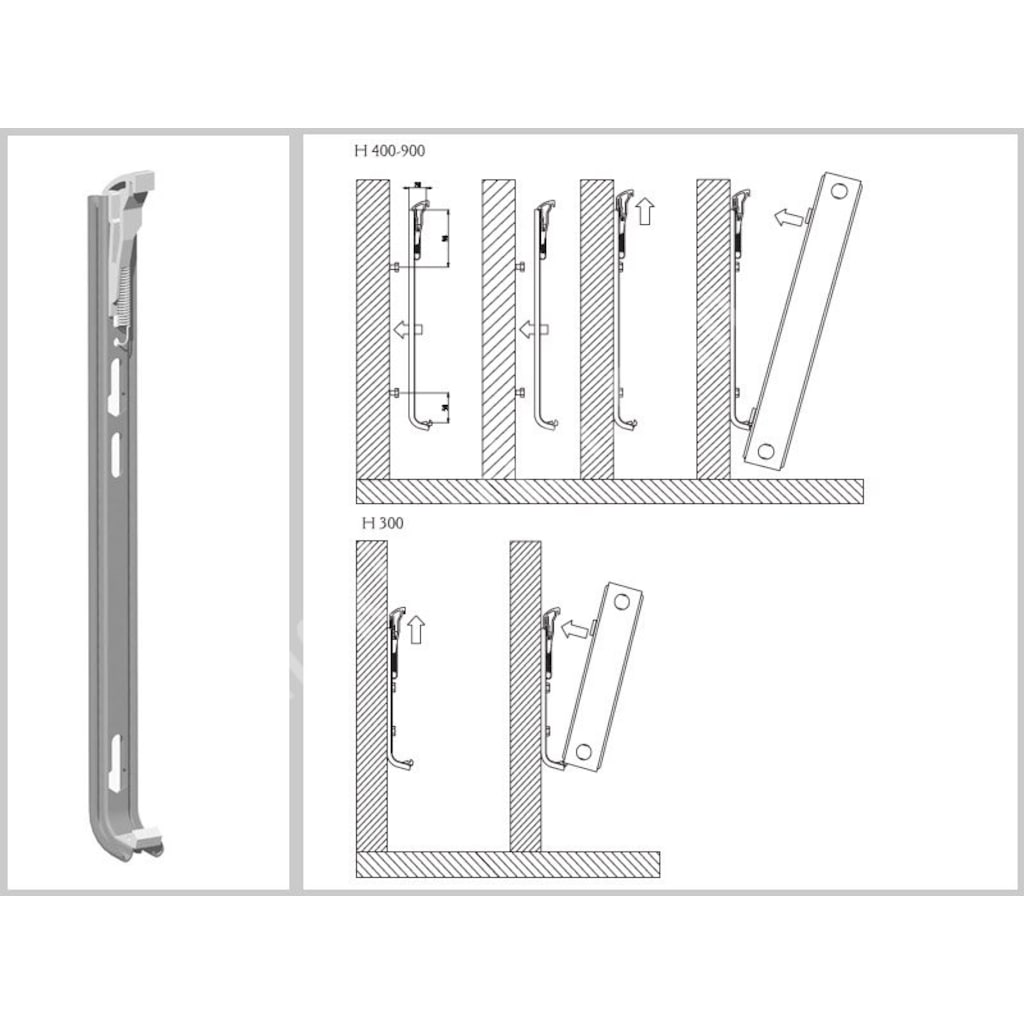 Geylani Yaylı Panel Radyatör Konsol Ayağı 50Cm Montaj Askısı