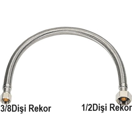 50 Cm 3/8 1/2 Rekorlu Flex Hortum 