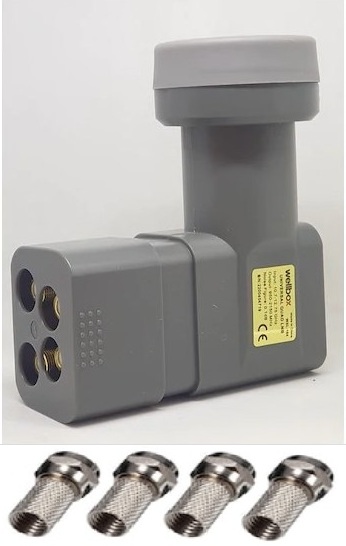 Geylani Üniversal 4 Lü Lnb Dört Çıkışlı + 4 F Konnektör