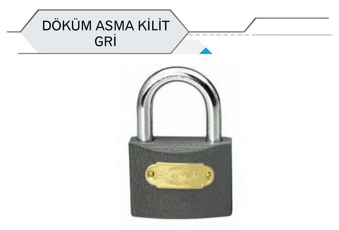 Geylani 32lik Gri Asma Kilit 32 Mm Genişlik 32mm Yükseklik 50 Mm