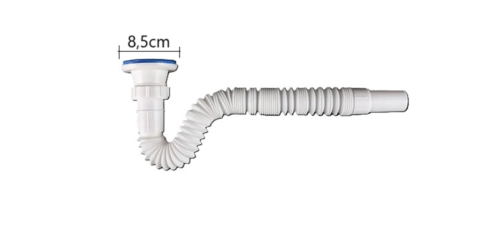 Güçlü Körüklü Rekorlu Geniş Lavabo Sifonu 85 32 Lüx Körüklü Inox Paslanmaz Çelik Süzgeç