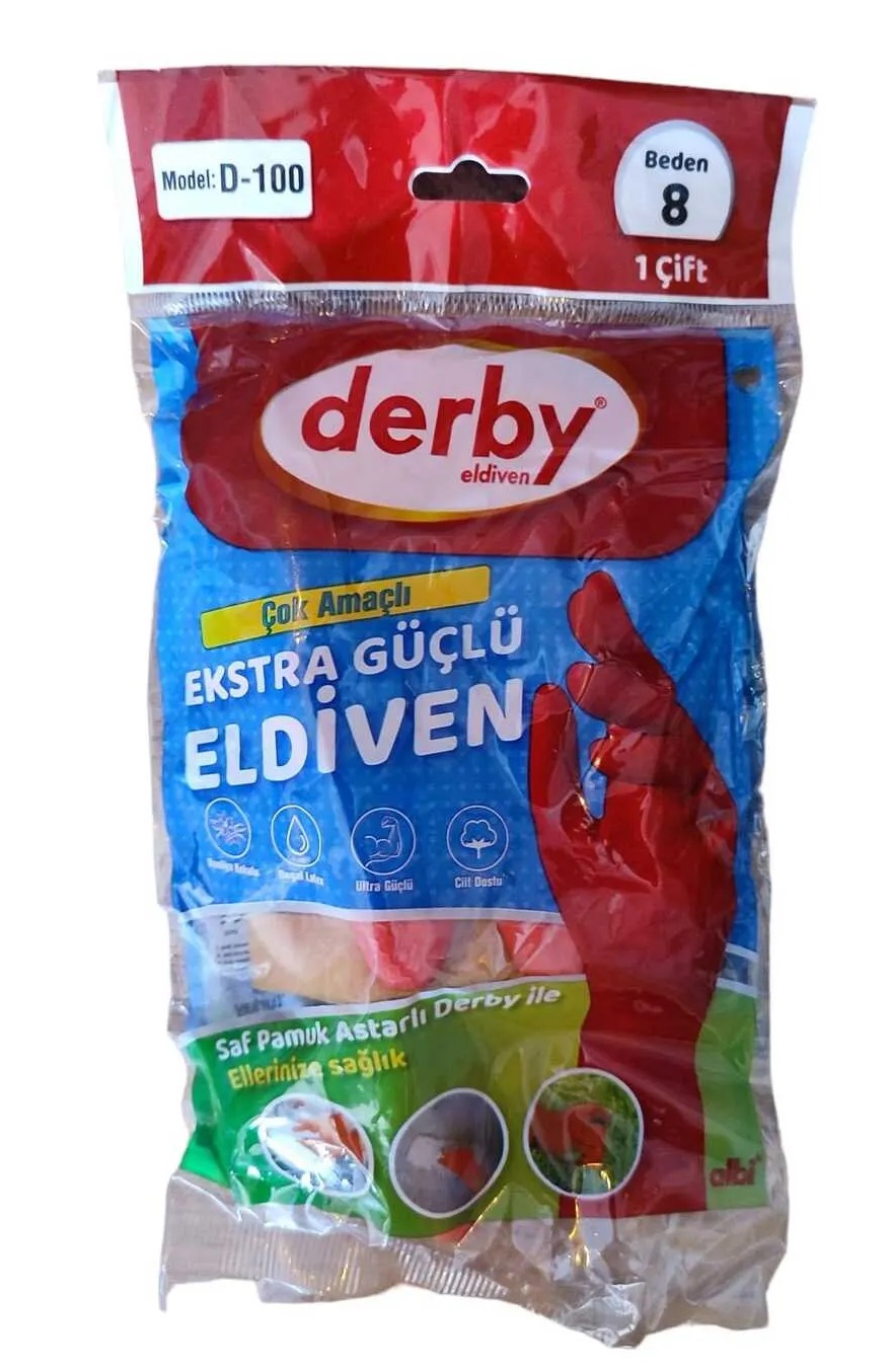 Derby D-100 Lastik Eldiven Bulaşık Eldiveni 9 No