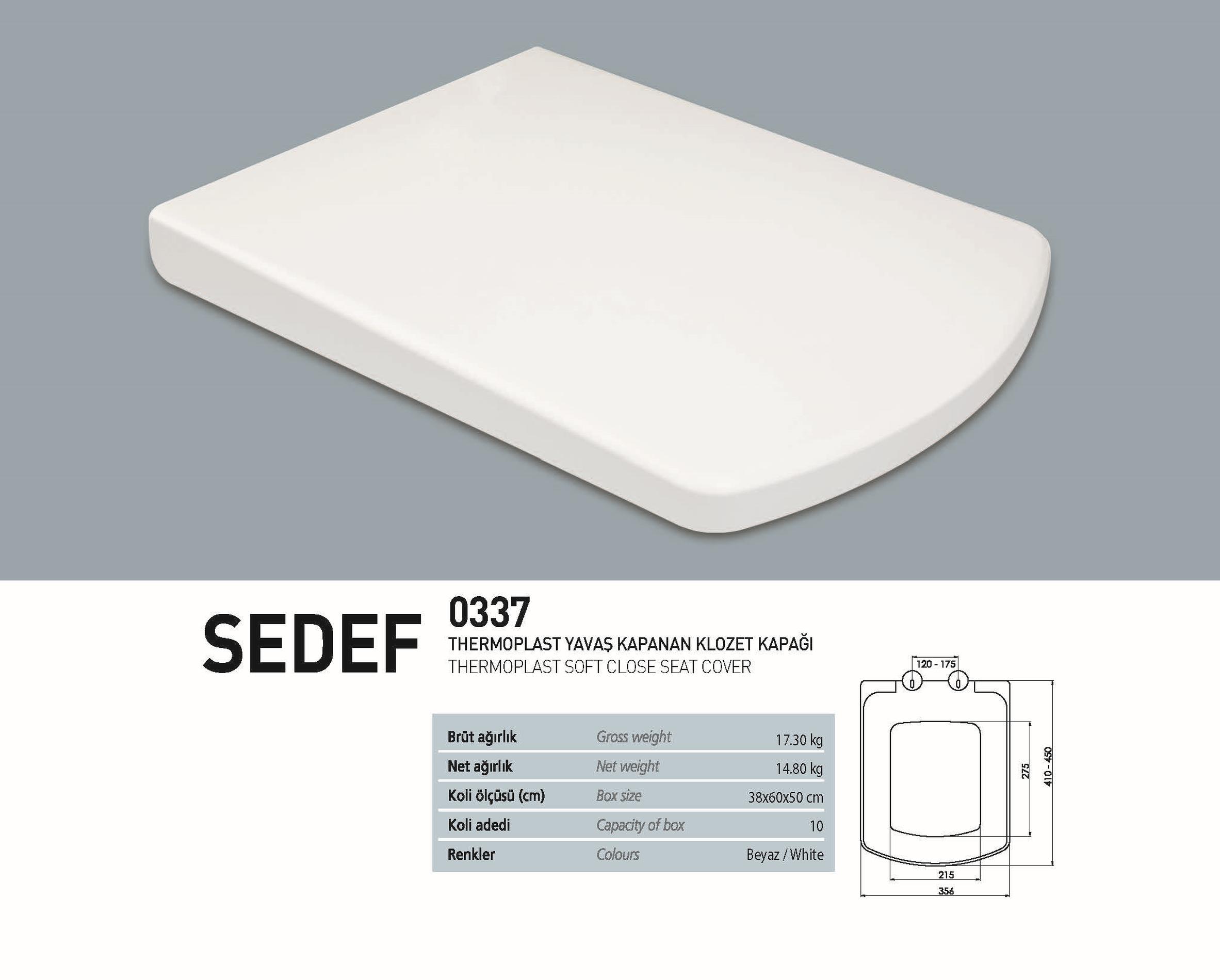 Nkp Sedef Kare Soft Close Yavaş Kapanan Amortisörlü Klozet Kapağı 0337