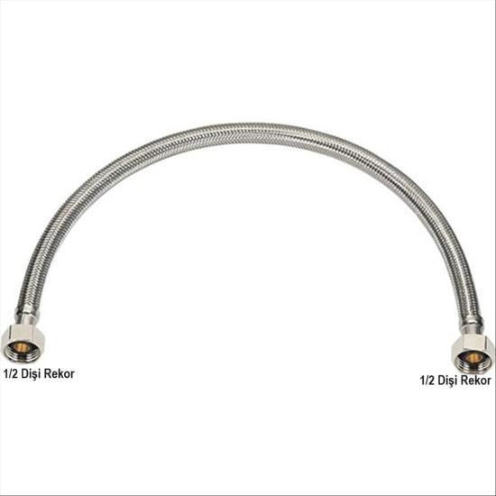 30 Cm 1/2 1/2 Rekorlu Flex Bağlantı Hortumu 1-2 1-2 