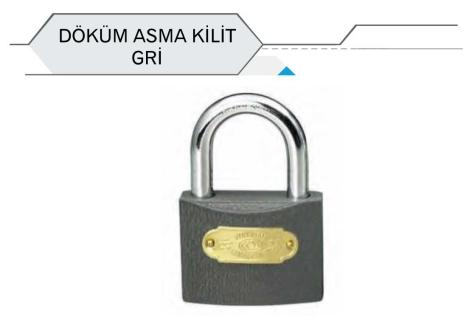 Geylani 63 lük  Gri Asma Kilit 60 Mm Genişlik 60 Mm Yükseklik 90 Mm