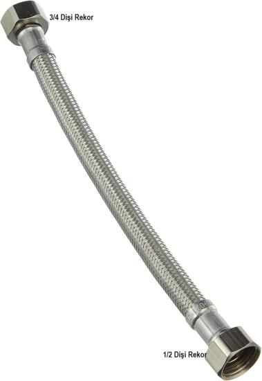 30 Cm 3/4 1/2 Rekorlu Flex Bağlantı Hortumu 3-4 1-2 