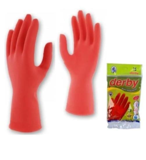 5 Adet Derby D-100 Lastik Eldiven Bulaşık Eldiveni 8,5 No