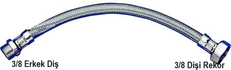 30 Cm 3/8 3/8 Nipelli Flex Bağlantı Hortumu 