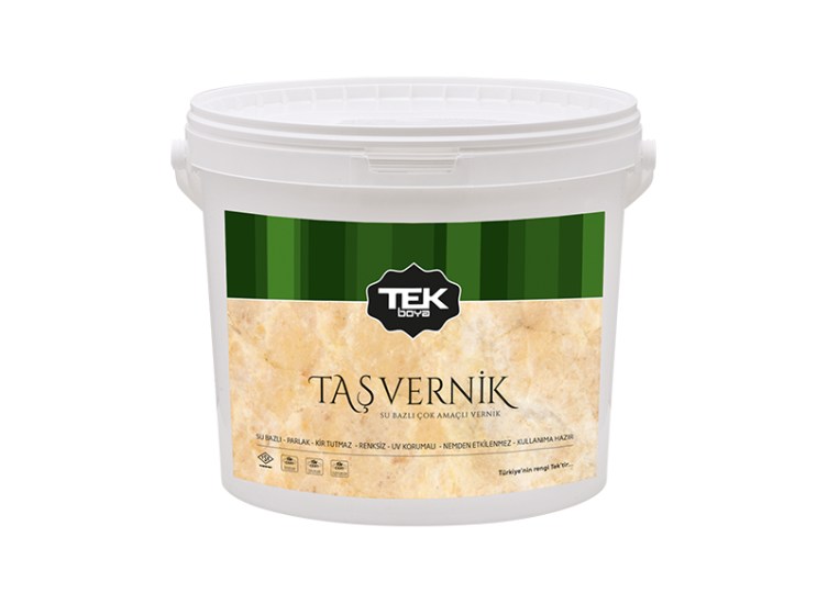 Tek Boya Su Bazlı Taş Vernik 0,75L Şeffaf Renk