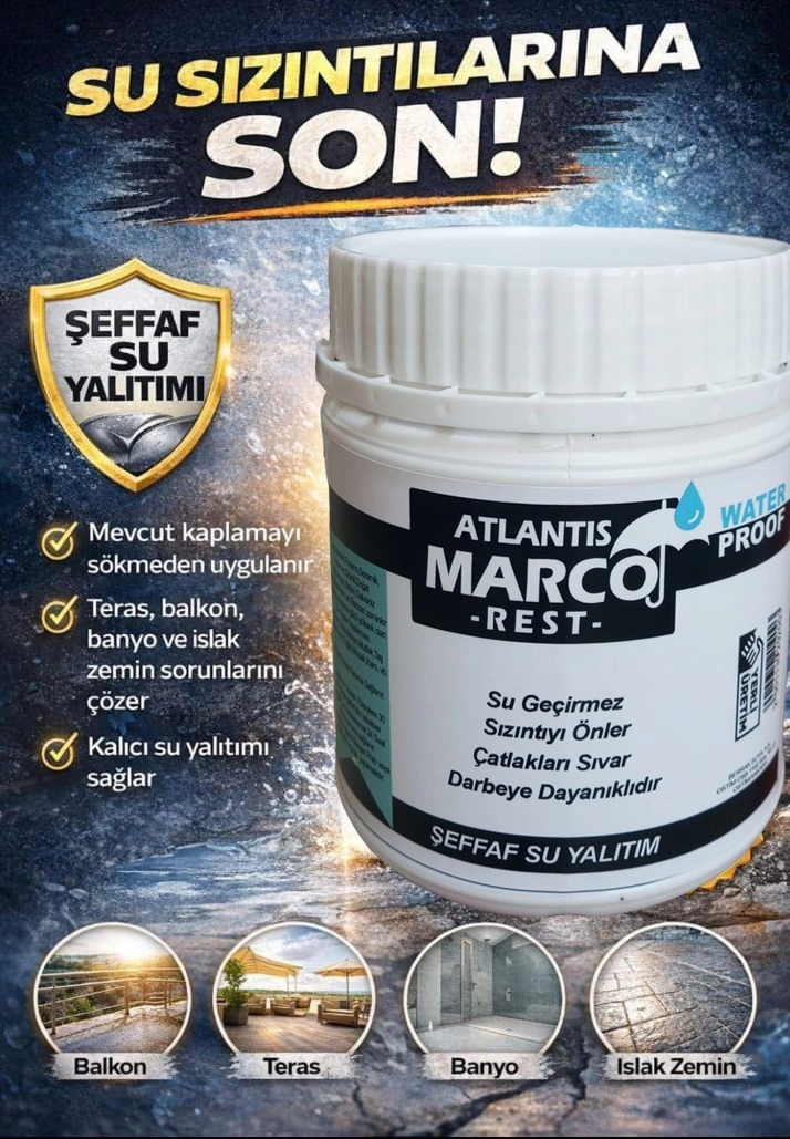 Atlantis Şeffaf Su Yalıtım 1Kg Su Sızıntısına Son