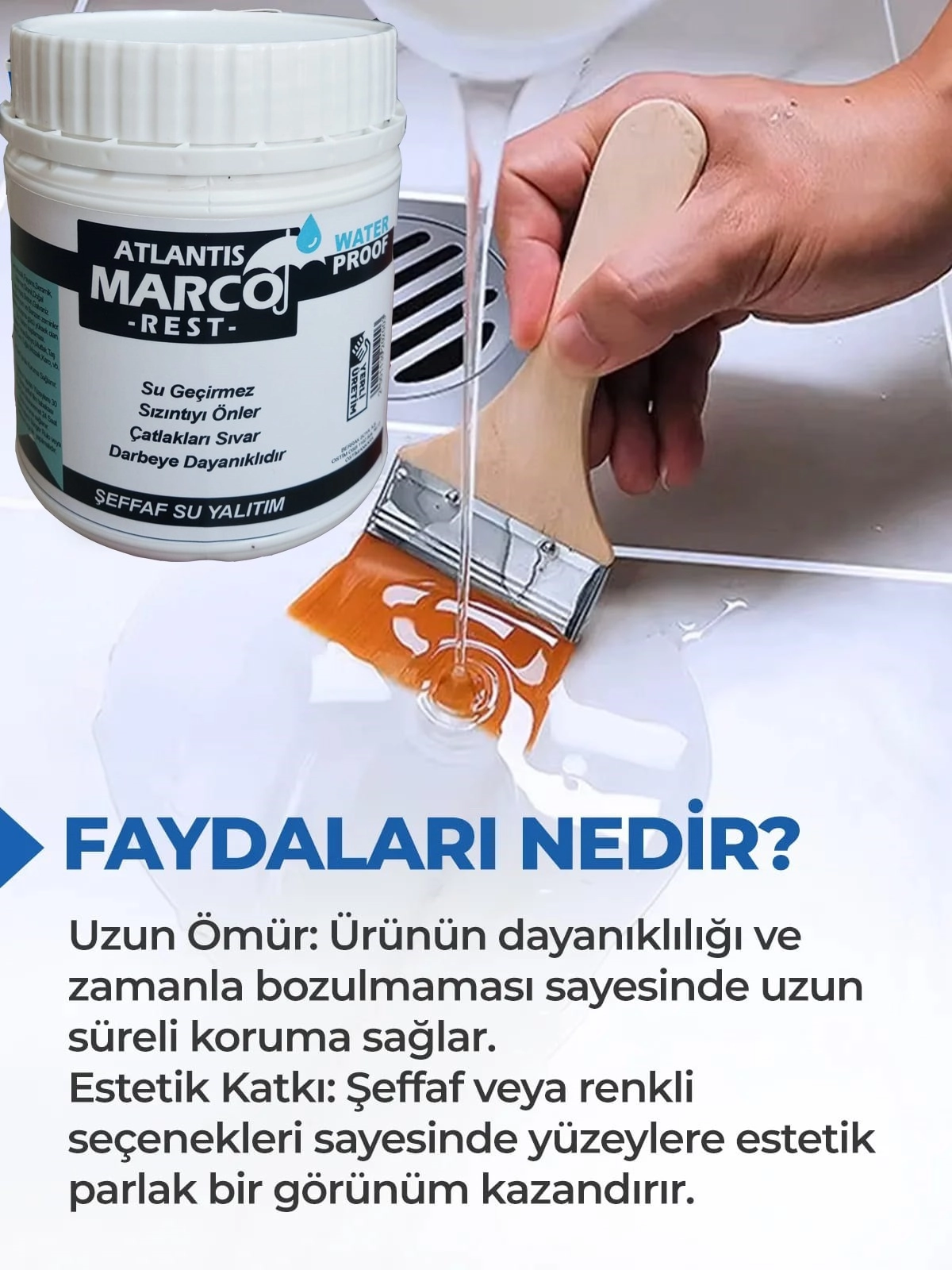 Atlantis Şeffaf Su Yalıtım 500gr Su Sızıntısına Son