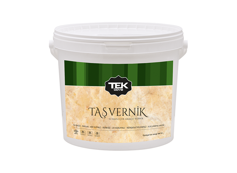 Tek Boya Su Bazlı Taş Vernik 0,75L Şeffaf Renk